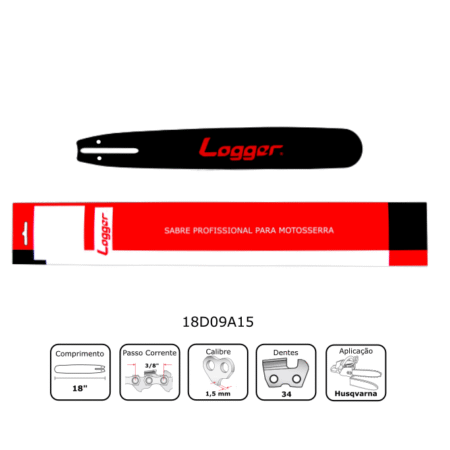 Sabre 18" para Motosserra Husqvarna 1,5mm - Logger