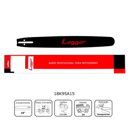 Sabre 18" para Motosserra Husqvarna 1,5mm - Logger