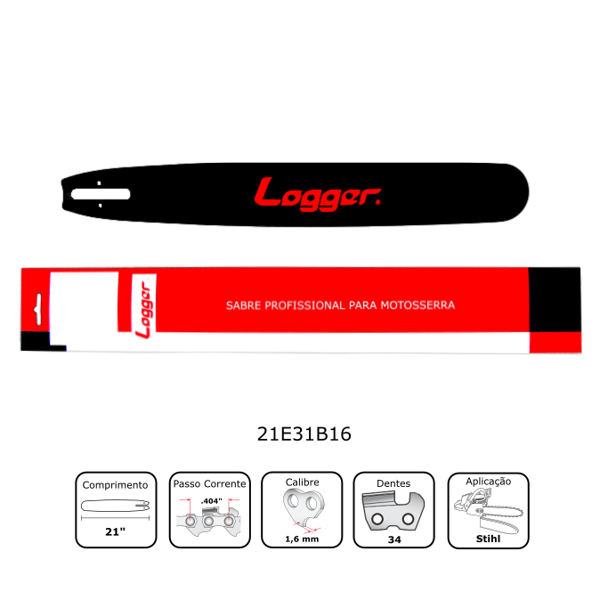Sabre 21" para Motosserra Stihl 1,6mm - Logger