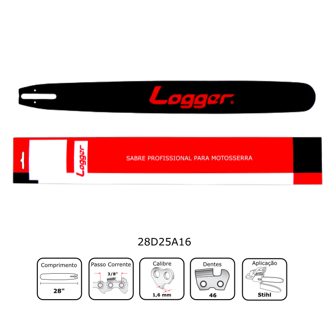 Sabre 28" para Motosserra Stihl 1,6mm - Logger